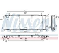 Radiador de agua Aletas refrigeración soldadas 61008 NISSENS para JEEP CHEROKEE