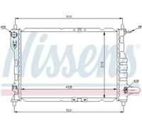Radiador de agua Aletas refrigeración soldadas 61630 NISSENS para CHEVROLET