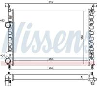 Radiador de agua Aletas refrigeración soldadas 61684 NISSENS para FIAT ALBEA