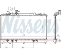 Radiador de agua Aletas refrigeración soldadas 62465A NISSENS para MAZDA 6 Sedán