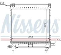 Radiador de agua Aletas refrigeración soldadas 62551 NISSENS para MERCEDES-BENZ