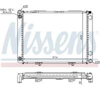 Radiador de agua Aletas refrigeración soldadas 62734A NISSENS para MERCEDES-BENZ