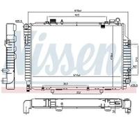 Radiador de agua Aletas refrigeración soldadas 62765 NISSENS para MERCEDES-BENZ