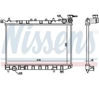 Radiador de agua Aletas refrigeración soldadas 62974 NISSENS para NISSAN