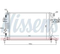 Radiador de agua Aletas refrigeración soldadas 63018 NISSENS para OPEL CORSA C