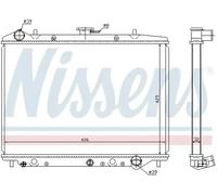 Radiador de agua Aletas refrigeración soldadas 630754 NISSENS para OPEL