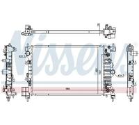 Radiador de agua Aletas refrigeración soldadas 630778 NISSENS para OPEL