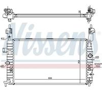 Radiador de agua Aletas refrigeración soldadas 63096 NISSENS para OPEL