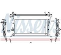 Radiador de agua Aletas refrigeración soldadas 637604 NISSENS para RENAULT