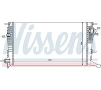 Radiador de agua Aletas refrigeración soldadas 637607 NISSENS para RENAULT