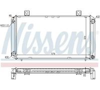 Radiador de agua Aletas refrigeración soldadas 64057A NISSENS para SAAB 900 I