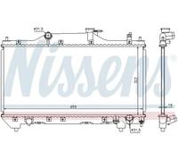 Radiador de agua Aletas refrigeración soldadas 64640A NISSENS para TOYOTA