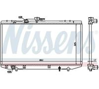 Radiador de agua Aletas refrigeración soldadas 64843 NISSENS para TOYOTA STARLET