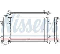 Radiador de agua Aletas refrigeración soldadas 65307 NISSENS para VW AUDI SKODA