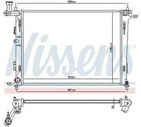 Radiador de agua Aletas refrigeración soldadas 66674 NISSENS para KIA HYUNDAI