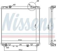 Radiador de agua Aletas refrigeración soldadas 66773 NISSENS para KIA SORENTO I