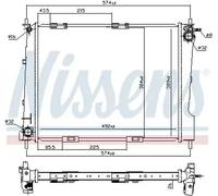 Radiador de agua Aletas refrigeración soldadas 67284 NISSENS para RENAULT