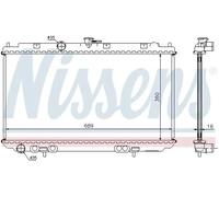 Radiador de agua Aletas refrigeración soldadas 67346A NISSENS para NISSAN