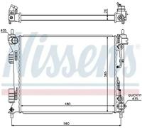 Radiador de agua Aletas refrigeración soldadas 675002 NISSENS para HYUNDAI