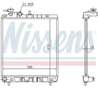 Radiador de agua Aletas refrigeración soldadas 675006 NISSENS para HYUNDAI ATOS