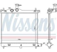 NISSENS 675023 Radiador, refrigeración del motor