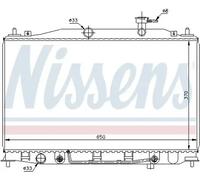 Radiador de agua Aletas refrigeración soldadas 67503 NISSENS para HYUNDAI