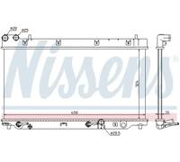 Radiador de agua Aletas refrigeración soldadas 68098 NISSENS para HONDA JAZZ II