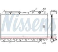 Radiador de agua Aletas refrigeración soldadas 681021 NISSENS para HONDA CR-V I