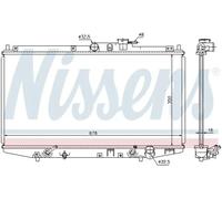 Radiador de agua Aletas refrigeración soldadas 68117 NISSENS para HONDA