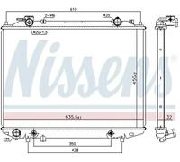 Radiador de agua Aletas refrigeración soldadas 68535 NISSENS para FORD MAZDA