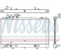 NISSENS 68550 Radiador, refrigeración del motor