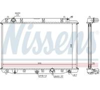Radiador de agua Aletas refrigeración soldadas 68602A NISSENS para HONDA FR-V