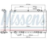 Radiador de agua Aletas refrigeración soldadas 686805 NISSENS