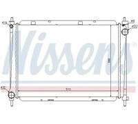 Radiador de agua Aletas refrigeración soldadas 68722 NISSENS para NISSAN NOTE