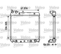 Radiador de agua Aletas refrigeración soldadas 734218 VALEO para HONDA JAZZ II