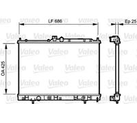 Radiador de agua Aletas refrigeración soldadas 735202 VALEO para MITSUBISHI