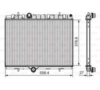 Radiador de agua Aletas refrigeración soldadas 735630 VALEO para CITROËN PEUGEOT