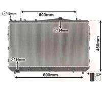 Radiador de agua Aletas refrigeración soldadas 81002073 VAN WEZEL para CHEVROLET