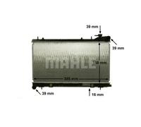 Radiador de agua Aletas refrigeración soldadas CR 1874 000S MAHLE para SUBARU