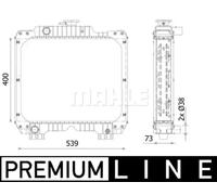 Radiador de agua Aletas refrigeración soldadas CR 2290 000P MAHLE