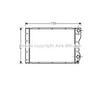 Radiador de agua Aletas refrigeración soldadas RTA2293 AVA QUALITY COOLING