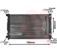 VAN WEZEL Radiador, refrigeraciÃ³n del motor para VOLKSWAGEN: Passat & AUDI: A4, A6 (Ref: 03002122)