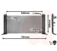 Van Wezel Radiador de refrigeración 17002243 Aletas unidas mecánicamente Fiat Stilo 1.6 16V