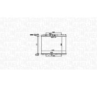 Radiador, refrigeración de motor MAGNETI MARELLI 350213156100
