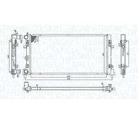 Radiador de agua Aletas refrigeración unidas mecánicamente 350213182300 para VW