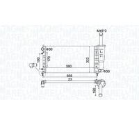 Radiador, refrigeración de motor MAGNETI MARELLI 350213183600