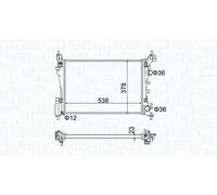 MAGNETI MARELLI 350213186700 Radiador, refrigeración del motor