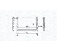 Radiador, refrigeración de motor MAGNETI MARELLI 350213192100