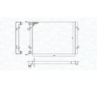 Radiador de agua Aletas refrigeración unidas mecánicamente 350213196100 para VW