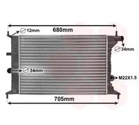 VAN WEZEL Radiador, refrigeración del motor para OPEL: Vectra (Ref: 37002242)